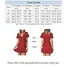 Relipop Summer Women Short Sleeve Print Dress V Neck Casual Short Dresses Red