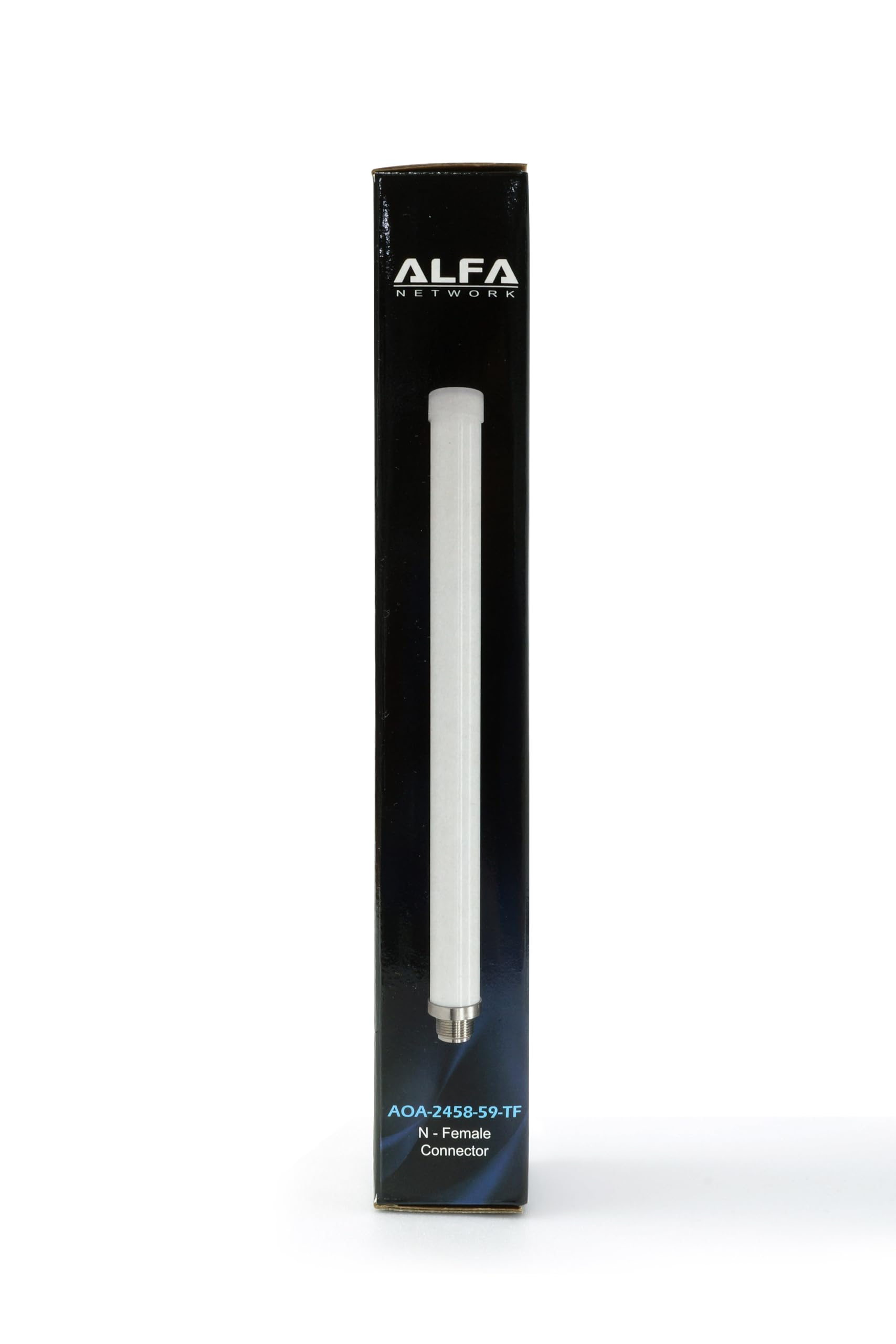 Alfa AOA-2458-59-TF 2,4 + 5 GHz 9 dBi dwupasmowa zewnętrzna antena WiFi Omni N-Fżeńca