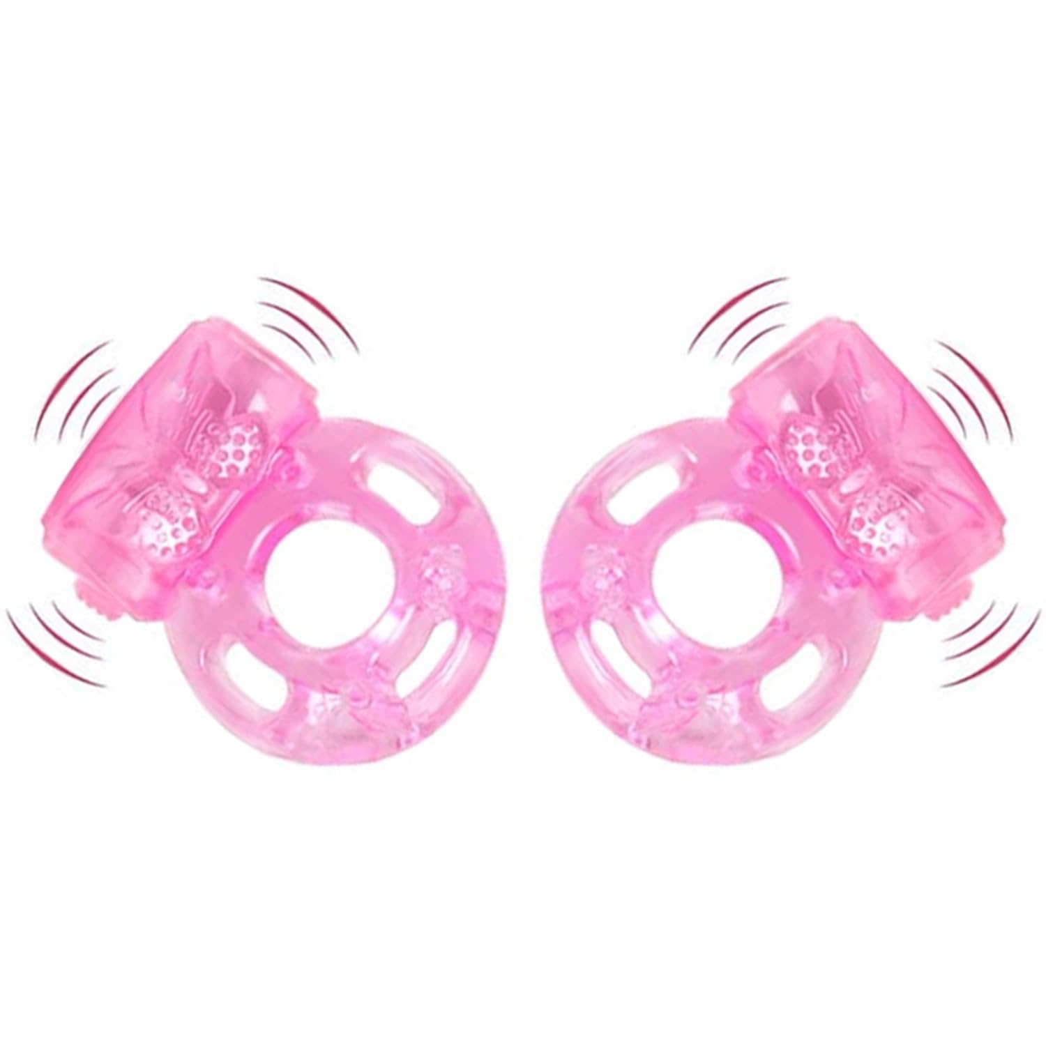 2 Piece Disposable Penis Vibrating Ring to Delay Ejaculation Clitoral Mini G-Spot Stimulator for Enhanced Stamina and Improved