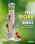 IBorn Animateurs d'oiseaux Capteur de semences pour la pendaison extérieure 6 Port Bird Feeder pour Cardinal Birds Aluminium Metal, Finition de nickel brossé 14 1 cm 6 Port (les eaux usées ne sont pas comprises)