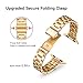 STIROLL Thin Replacement Band Compatible for Apple Watch 38mm 40mm 41mm 42mm(Series 11 10), Stainless Steel Metal Wristband Women Men for iWatch SE Series 9 8 7 6 5 4 3 2 1, Gold