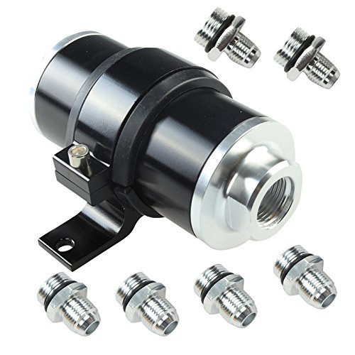 Billet Aluminum Inline Fuel/Gas/Petrol Filter+Bracket Cleanable 30