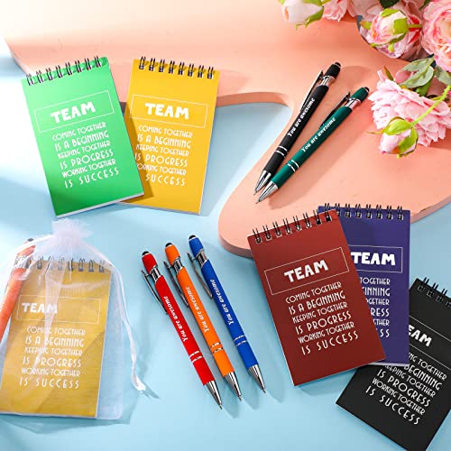 Kit papeterie collaborateur : 25 blocs-notes à spirale et stylos