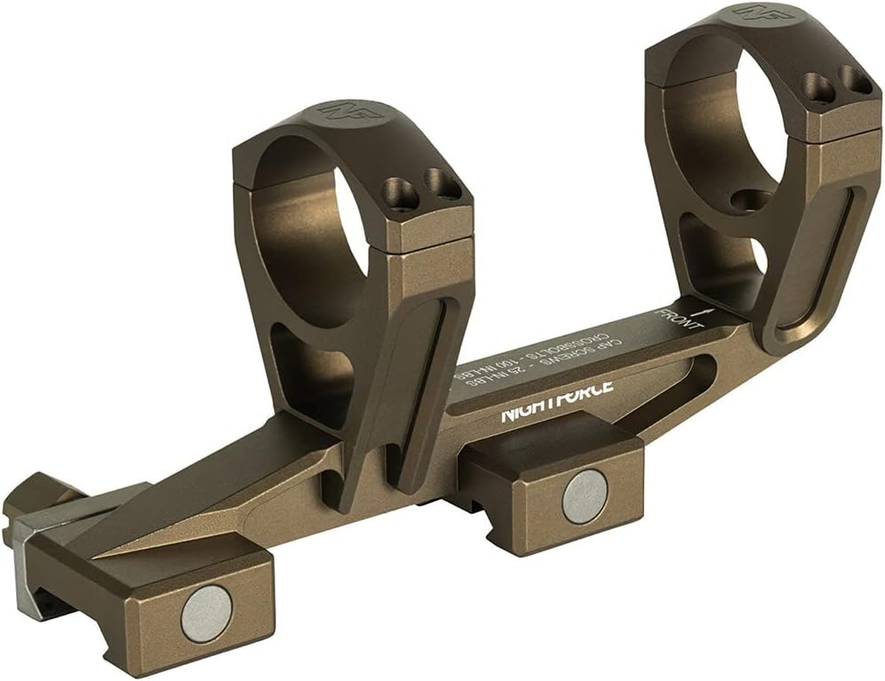 NightForce UltraMount 34mm 0 MOA Lightweight Durable One-Piece Scope Ring Mount