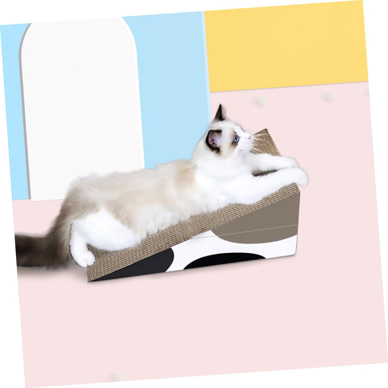 BESPORTBLE Rascador De Cartón para Gatos Triangular Plegable Almohadilla para Rascar Salas De Estar