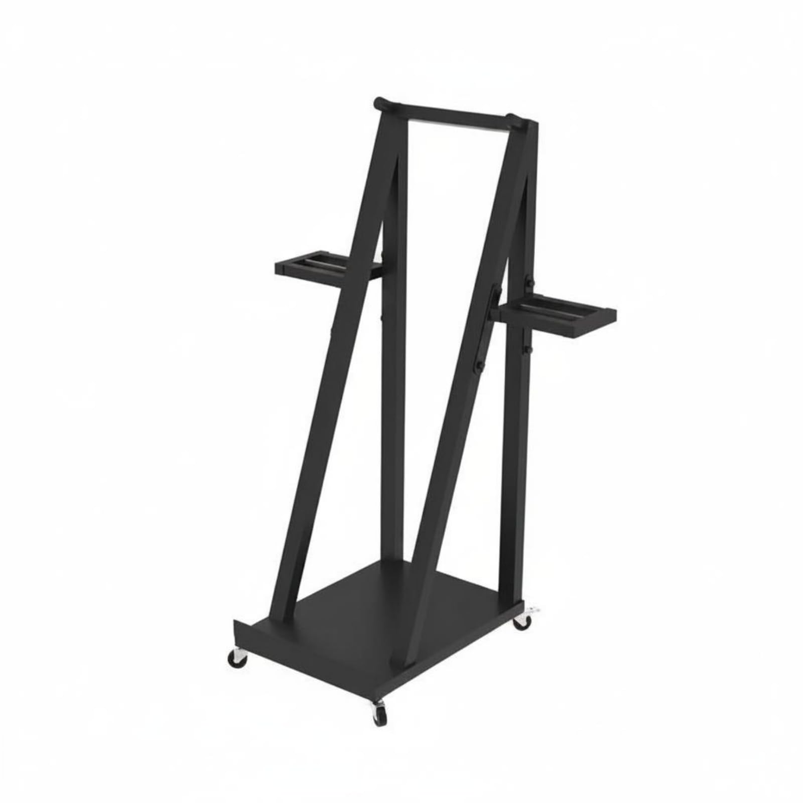 Ratelier à Skis Support de Sol Porte Skis Porte Snowboard Range Skis en Métal Stable sans Perçage Maintien Vertical Réduction Du Désordre au Sol, Avec Roulettes