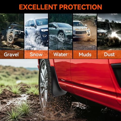 Image of Runmade Upgrade Tesla Model Accessories - Mud Flaps [No Drilling Required] All-Weather Mud Guard Body Kits for Tesla 04-20 Model Y (04-20 Model Y)