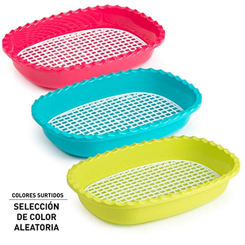 Plastic Forte Bandeja con Rejilla para descongelar Alimentos | Fabricada en plástico Duradero, Multicolor, Talla Unica