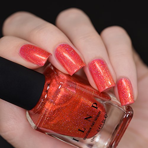 Image of ILNP On Location - Orange Coral Holographic Nail Polish