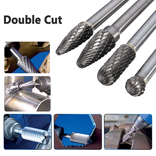 Yakamoz GY0220 Set Of 4Pcs 5.9-Inch Long Tungsten Steel Solid Carbide Rotary Burrs Set thumb #4
