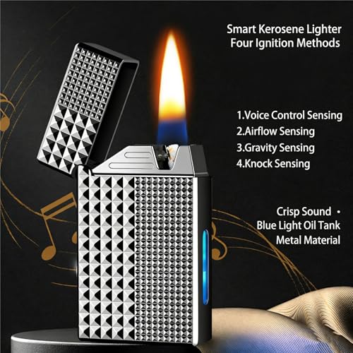 Encendedor portátil clásico con 4 métodos de ignición miniatura 2