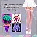 Music Legs 2 Pair UV Reactive Fishnet Thigh Highs - Glows in the Dark Under Black Light - Sexy Unique Women’s Hosiery- for Raves, Clubs and Parties- Cosplay/Bedroom Accessory - 1 Pink, 1 Orange