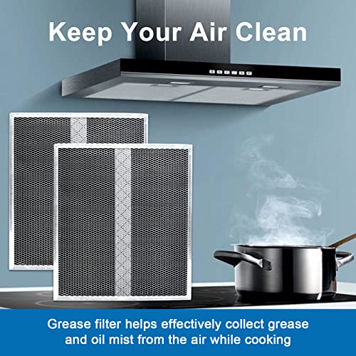S97020466 Range Hood Non-Ducted Filter 14.6" X 12.9" Compatible With Broan Range Hood Filter Charcoal Filter Grease Replacement 30In Type Xc With Clips,For Broan Nutone Hpf30 Series- 2 Pack #TOP3