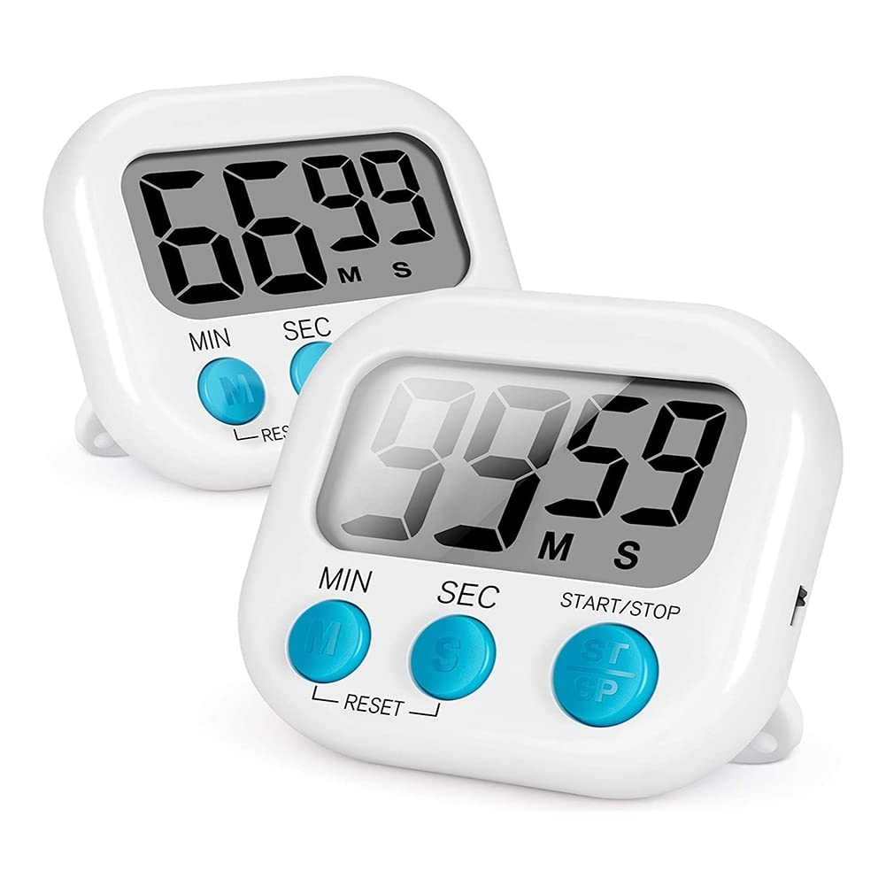 CTRLZS 2Pcs Kitchen Timer Magnetic Digital Loud Alarm Kitchen for Upgrade Classroom Timer for Kids