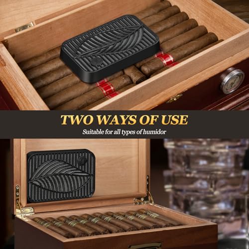 Cigar Humidifier, Rectangle Black Premium Cigar Humidor Humidifiers, Maintains Ideal Humidity Levels to Keep Cigars Fresh - Image 6