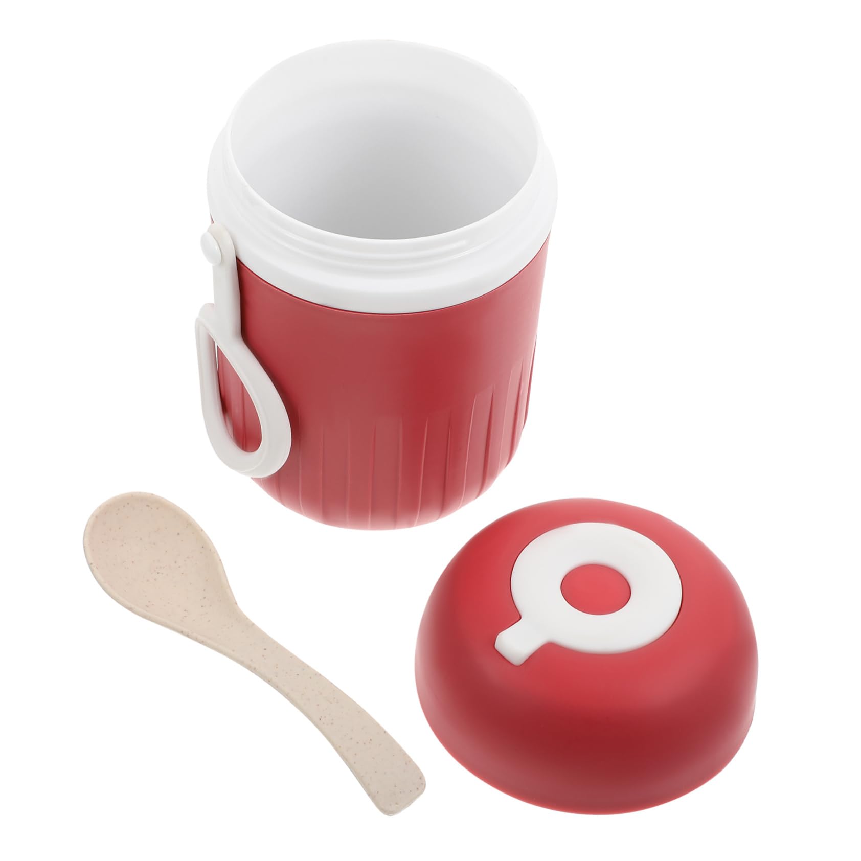 SOLUSTRE 1 Set Portable Cereal Cup with Lid Spoon Insulated Breakfast Container for School Office Travel Lightweight Soup Cup for Hot Foods Cereal