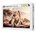FAWFAW Puzzle 1000 Pezzi, Leone Africano con Cucciolo Grande Gioco di Puzzle