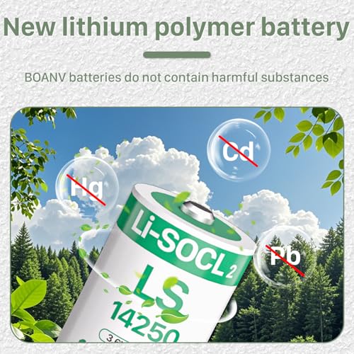 Image of 2PCS LS14250 Batteries 3.6V 1 /2AA Lithium Battery for Dogwatch Collar | 1300mAh ER14250 Batteries Replacement Compatible with SAFT Water Meter /Electricity Meter,Security System(Non Rechargeable)
