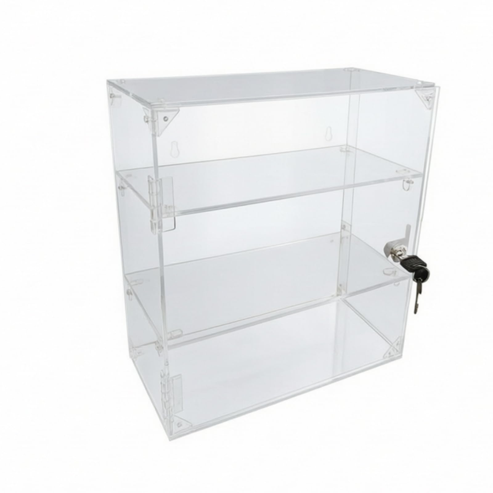 Amagogo Vitrina Acrílica de Exhibición Caja Expositora Gabinete Transparente Armario con Grados con Bisagras Fácil Desmontaje Adecuada para Escritorio , 30x15x40cm, 4 Niveles