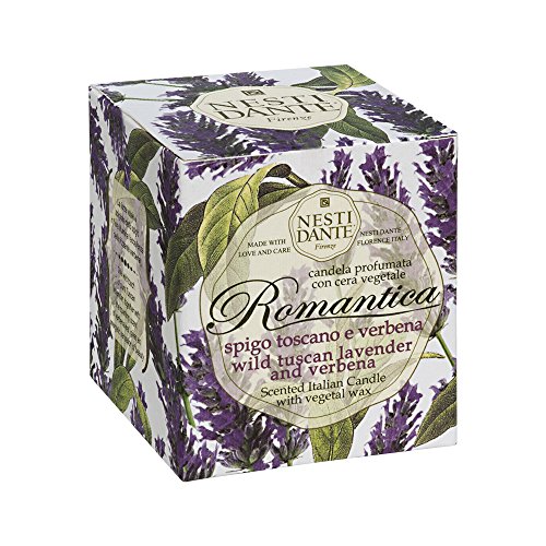 Nesti Dante Vela Perfumada Romântica Lavanda Toscana e Verbena, Branco