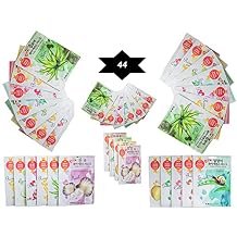 Eba nature} 44 Pcs Combo-Pack, Premium Korean Pure Essence Facial Mask Sheet 11 Types x 4 pcs, hydrating. moisturizing