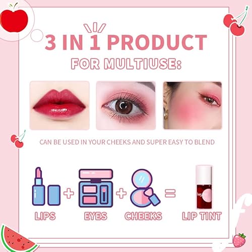 Lip Tint 4 pcs Water Tint Korean Cheek Tint Tinta