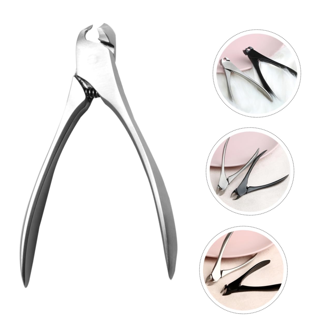 Healeved 3pezzi Tagliaunghie Professionale Inossidabile Strumento Per Pedicure Con Design Curvo Per Unghie Spesse e Incarnite Manicure Facile Da Usare Per Casa e Viaggio Per Amici e