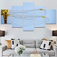 SIGNWIN 5 Panel Canvas Wall Art Fluttering Buzz for Home Decorations Ready to Hang - 60