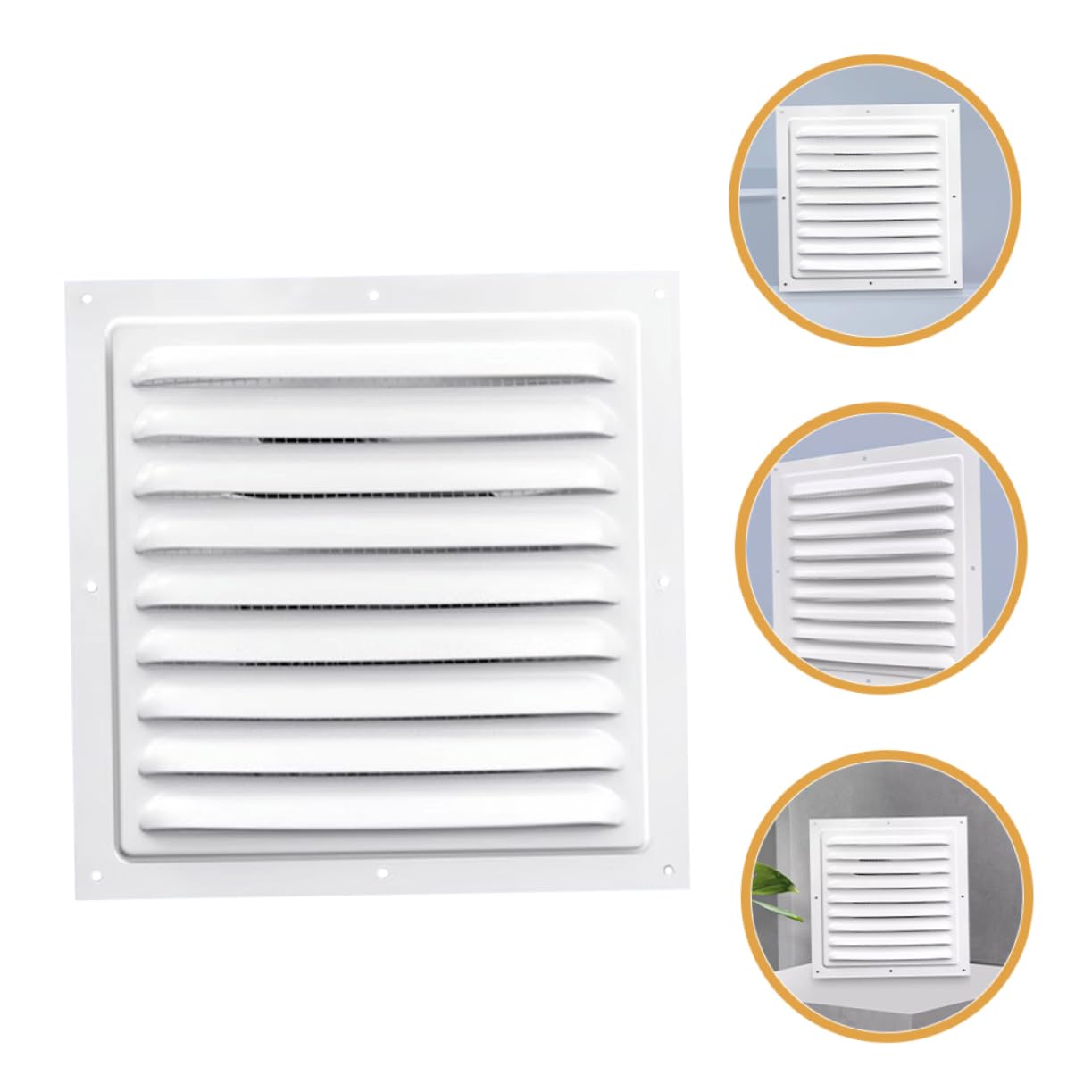 NUOBESTY Griglia di Ventilazione in Lega di Alluminio, 2 Pezzi, Design a Lamelle, Protezione Intemperie per Armadi e Scatole Elettriche | Lega di Alluminio Robusta, Copertura Fessure, per Armadi e Contenitori, Formato Quadrato