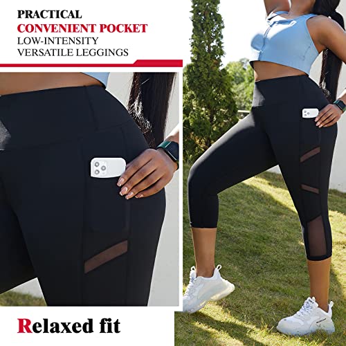 YOHOYOHA Plus Size Leggings High Waist Athletic Workout Yoga Pants Pockets Women's Tummy Control Best Thick Long4
