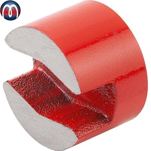 5 x Aimant à Bouton AlNiCo Rond Ø 13 mm, peint en rouge - Température maximale de fonctionnement 180°C - Force 0,7 kg - 5 pièces - Aimants industriels AlNiCo