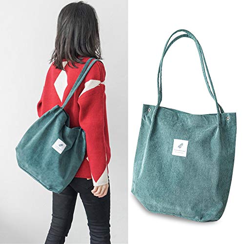 Crewell donne corduroy Tote da donna casual spalla...