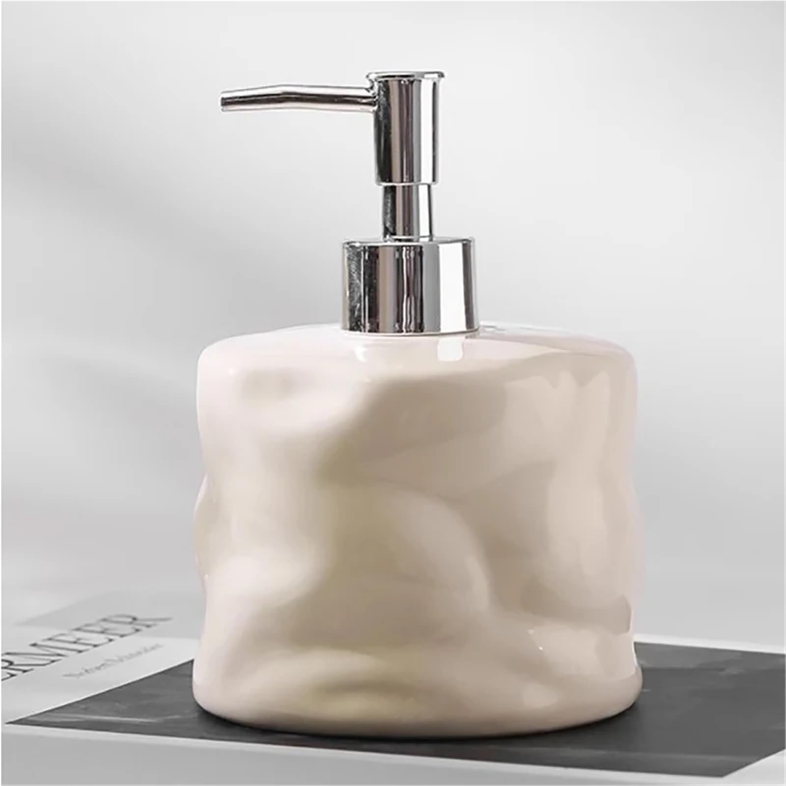 Keramik-Lotionsflasche, 600 ml, Hotel-Händedesinfektionsmittelspender | 600 ml großes Fassungsvermögen, Hotel-Duschgel-Shampoo-Spender