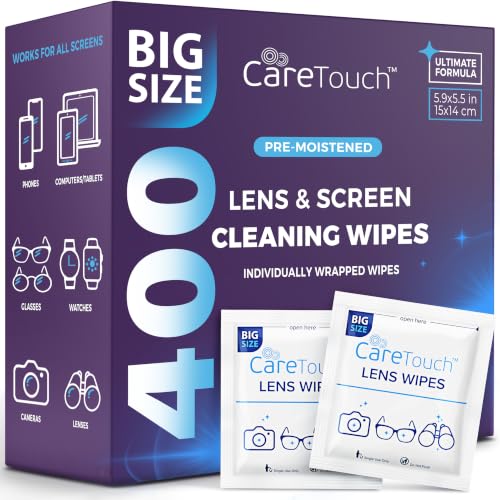 Care Touch Lens Wipes for Eyeglasses- 400 Count Individually...