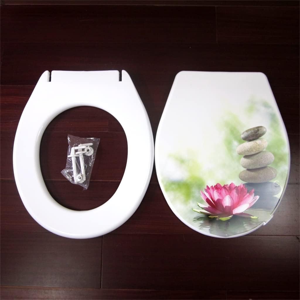 Toilet Lid Cover Standard Closing Colorful Seat Set Bathroom Universal Thickened