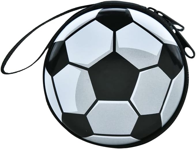 Volleyball Coin Purse Small Round Wristlet Coin Pouch for Earphone Portable Change Purse Volleyball Storage Bags Wallets Organizer Sports Party Favor Bags for Boys Girls Birthday Gifts Ideas image 2