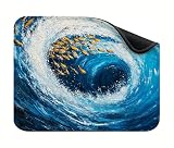 Tappetino Mouse 320x260x3mm, con Base in Gomma Antiscivolo, Tappetino Mouse Gaming Superficie Liscia per Controllo Preciso, Mousepad Impermeabile e Lavabile per Casa, Laptop, PC - Blu Pescare X-z-205