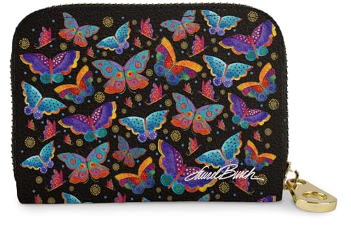 RFID Secure Armored Zipper Wallet by Laurel Burch (Mariposas) - Main Image