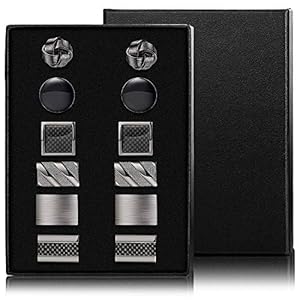 YadoCA 4-6 paar Classic manchetknopen heren zilver bruiloft festival verjaardag cadeau met doos