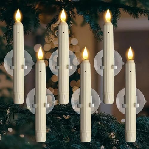 Velas de ventana LED sin llama automáticas para decoración navideña 6