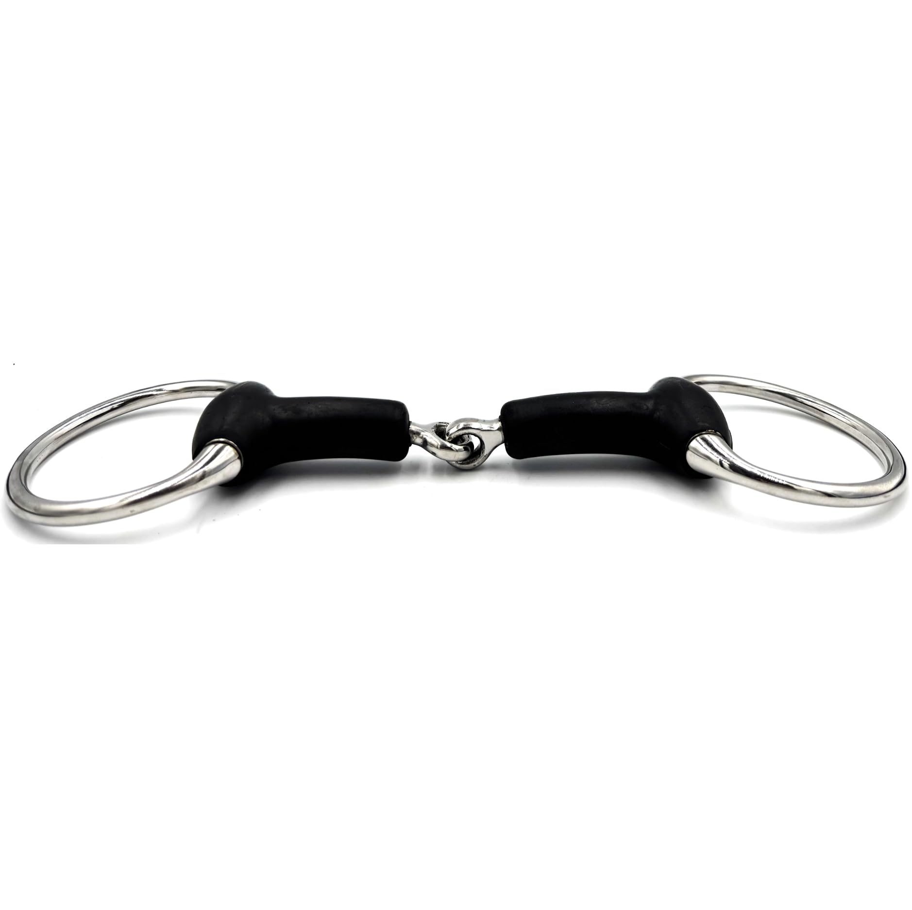 ES0234 Gebiss Olivenkopfgebiss Olivenkopftrense Einfach Gebrochen mit Gummi aus Edelstahl Gebissstärke 20 mm (12.5 cm)