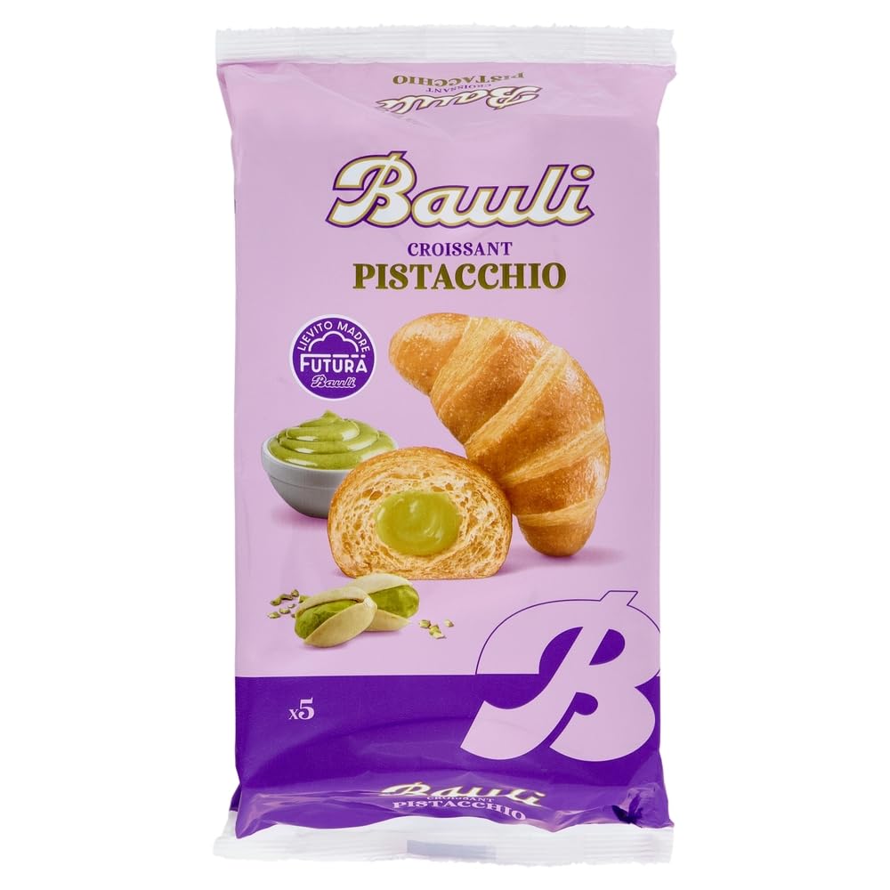 Italian Gourmet Assortiment Croissants Bauli – 6 Parfums (Abricot, Cerise, Chocolat, Crème Vanille, Pistache, Classique) – Goûter & Petit Déjeuner – Lot Mixte Moelleux + Italian Gourmet Polpa