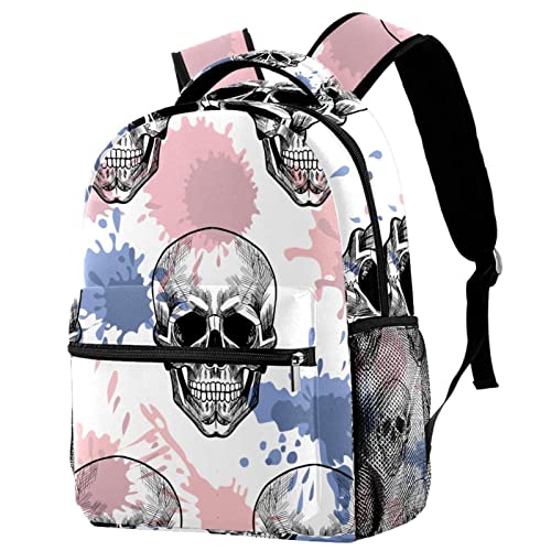 Mochila para portátil de calaveras ideal para viajes urbanos y universidad