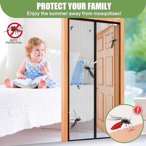 Mosquito Net Door Magnetic Mosquito Net Customized Door Curtain Anti-Mosquito Door Curtain for Hallways Doors - Image 2