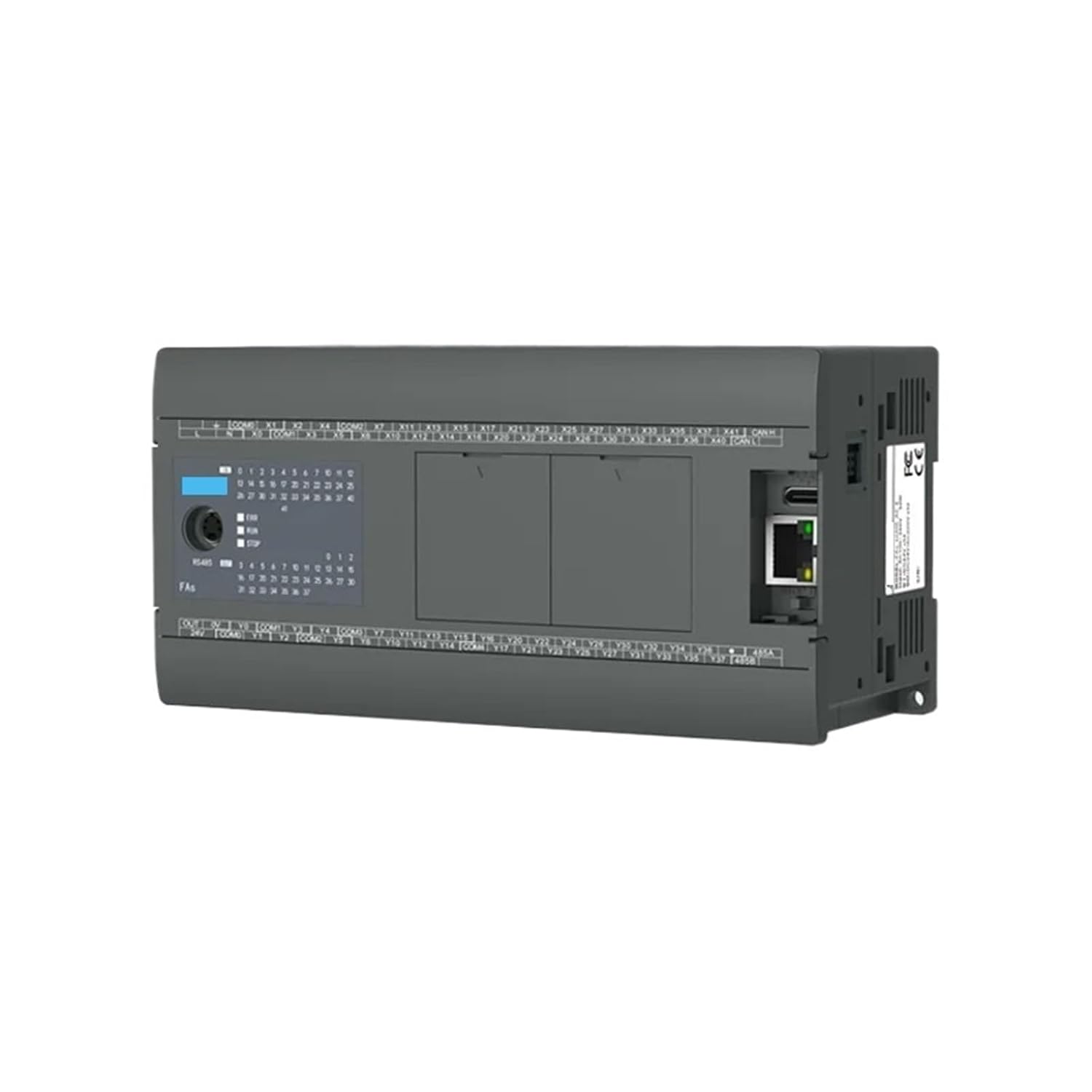 FAs Conroller 34DI+32DO Transistor/Relay Output Ethernet optional Controller designed for Industrial Automation(FAs-66MT-AC-N)