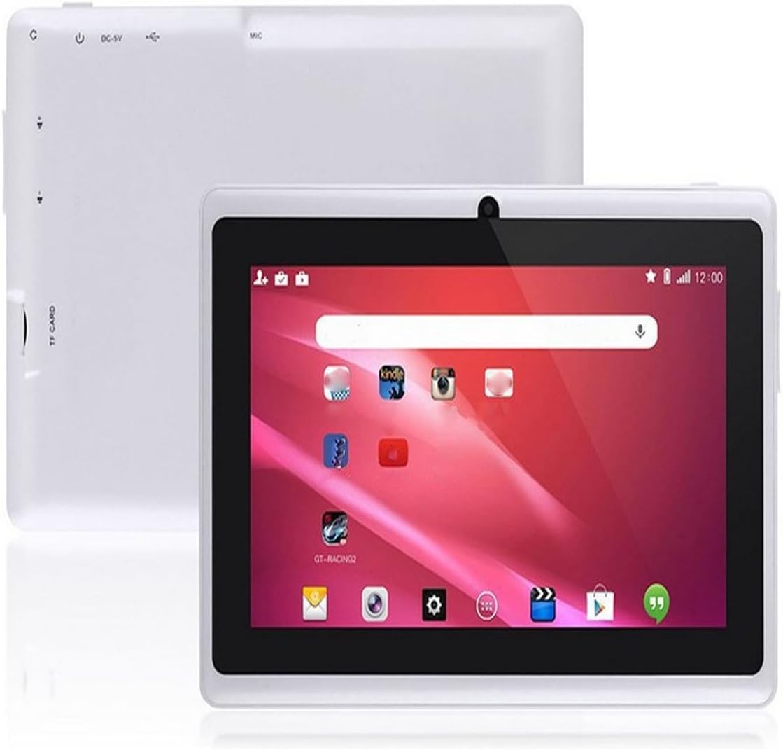 Android Tablets 7-inch, 2025 HD Display Tablets PC Duad core Processor 1GB +8GB, 3000 mAh Long Battery Life, Smart Tablet Support Built-in W-iFi Unlocked Phablet, White