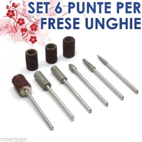 gadgetsforyou. Kit Set of 6 Tips Cutter Milling Machine Nail Art Nails Regulator Knobs Pipe Cleaner