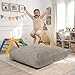 Foamma Crash Pad – (60’’ X 60’) (5 Ft X 5 Ft) Light Gray Corduroy Fabric – Sensory Crash Pad with Foam Blocks for Autistic Kids, Soft & Washable Cover – Ideal for Kids & Adults to Jump, Play, Relax