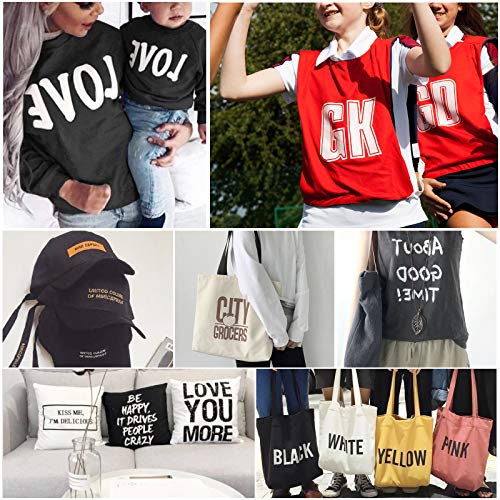 NANAPLUMS Plotterfolie Textil, 30.5cm×4m Transferfolie Plotter Flexfolie für Cricut und Silhouette Cameo, Verwendet in… – Bild 5