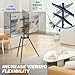 Rfiver Artistic Easel TV Stand, Height Adjustable & Swivel 100° Tripod TV Stand for 32-65 Inch LCD LED Flat Panel Curved Screen TVs up to 77 lbs, Portable TV Mount for Bedroom, Living Room, Studio
